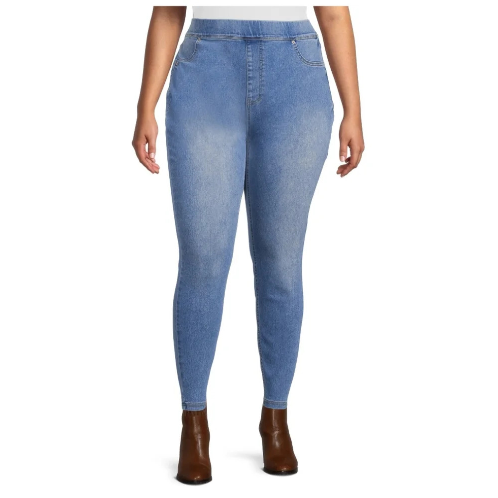 Terra & Sky Women's Plus Size 3X (24W-26W) Pull On Jegging Jeans Skinny NWT
